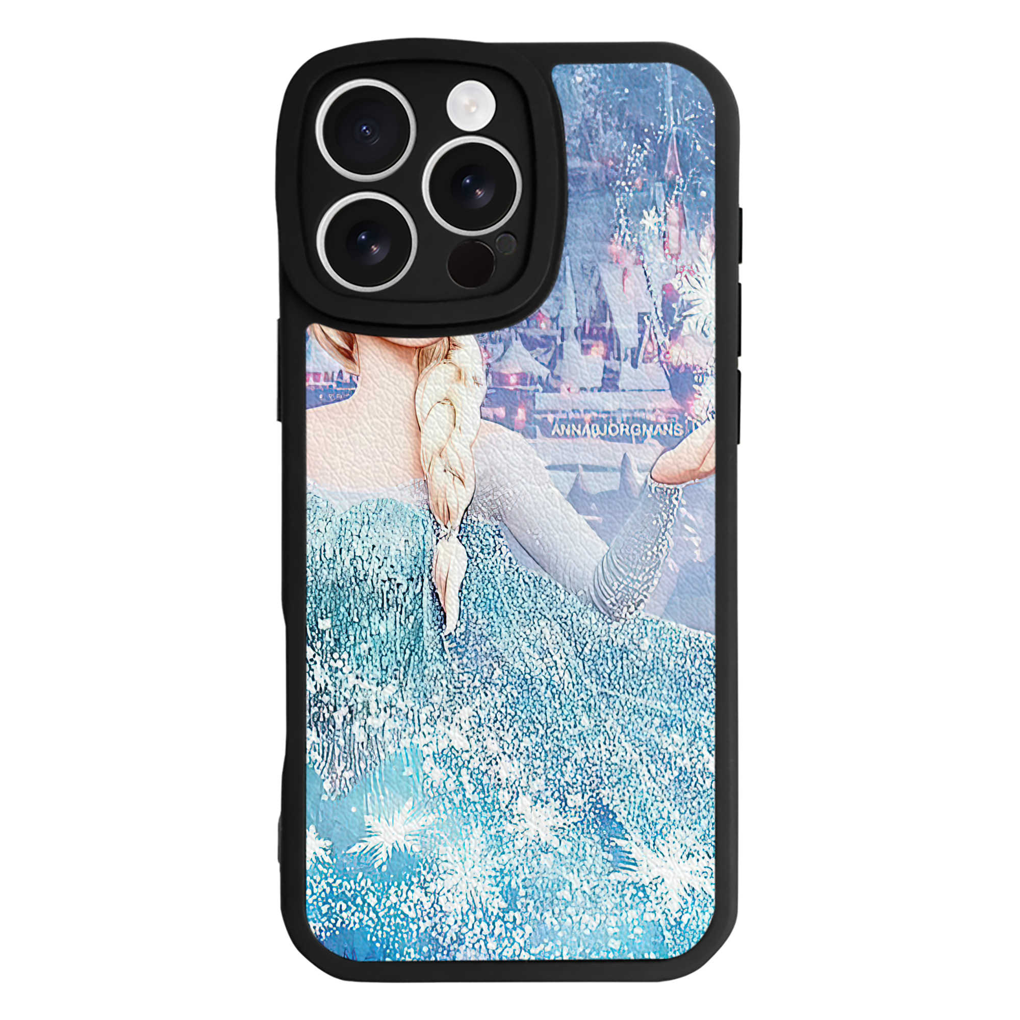 （画像用） アナと雪の女王 アンナ エルサ Frozen Anna Elsa 【iPhone 16シリーズ対応】シリコンスマホケース（レザー調） 材質：シリコン
